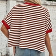 thumbnail image 5 of Ediodpoh Women's Casual Striped Batwing Sleeve T Shirt Soft Round Neck Summer Top for Home Outdoor Wear with Jeans Tshirts Shirts for Women White S, 5 of 9