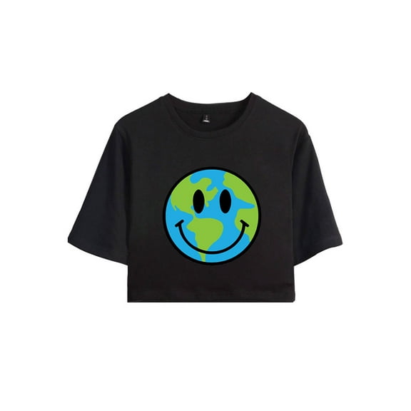 Connor Price Merch Smile Crop Top T-shirt Fashion Women Girls Short Sleeve Graphic Tees
