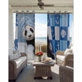 thumbnail image 4 of Funny Panda Bathing Blackout Curtains 72 Inch Length Shell Anchors Towel Modern Abstract Thermal Insulated Window Curtain Window Drapes 2 Panels for Bedroom Living Room 52"Wx72"L, 4 of 9