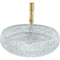 thumbnail image 5 of CastelloUSA Moonshell Round Basin Glass Crystal Bathroom Vessel Sink - 18" Clear, 5 of 5