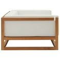 thumbnail image 3 of Modway Newbury Accent Lounge Outdoor Patio Premium Grade A Teak Wood Sofa in Natural White, 3 of 7
