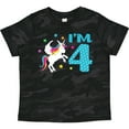 thumbnail image 3 of Inktastic I'm Four Unicorn 4th Birthday Boys or Girls Toddler T-Shirt, 3 of 5