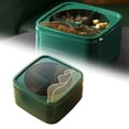 thumbnail image 4 of Postres Bandeja para servir con compartimentos con tapa, Condimentos Aperitivos Bandeja para servir Bandeja para frutas secas Bandeja para b Cuadrado verde de 2 capas Macarena Bandeja de refrigerios con tapa, 4 of 8