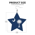 thumbnail image 3 of Leather Star Hook Earrings South Carolina Flag Print Earring Dangle Drop Earring For Women, 3 of 6
