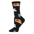 thumbnail image 2 of MeMoi Food Trucks Bamboo Blend Crew Socks - Womens - Female, One Size, Carmine Rose, 2 of 2