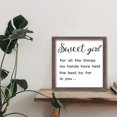 thumbnail image 4 of Sweet Girl Art Sign Solid Wood Bedroom Sign with Arylic Layer 7x7 Inch Large Hangable Wooden Frame for Living Room Decor, 4 of 9