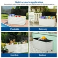 thumbnail image 4 of 75Gal/260L Black&White Outdoor Storage Deck Box with Wheels & Lockable Seat - Weatherproof Plastic Chest for Garden Tools, Cushions, Toys & Patio Gear, 4 of 12