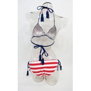 SO Patriotic Stars Push-Up Halter 2-Pc. Bikini Top & Bottom Set Juniors XL