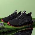 thumbnail image 4 of Men's Breathable Knit Blade-Sole Sneakers, Lightweight Lace-Up Athletic Shoes with Shock Absorption for Running, Gym, and Casual Streetwear, 4 of 10