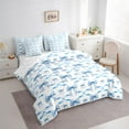 thumbnail image 3 of Castle Fairy Kawaii Ribbon Bow Boy Girl Bedding Comforter Set 7 Pieces,Dreamy Princess Full Bedding Set Lightweight,Cartoon Bow Knot Fitted Sheet Flat Sheet,Super Cozy Room Decor,Reversible, 3 of 8