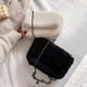 thumbnail image 5 of Bolso pequeño de felpa para mujer, regalo de Navidad, bolso mensajero de moda, bolso de felpa con cadena, color blanco, 5 of 5