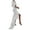 White-L, variant on Womens Sheer Mesh Long Sleeve Flared Bodycon Floor Length Dress Cut Out Ruffled Ruched Pacakge Hip Beach Dresses
