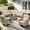 Beige, variant on Vcatnet Outdoor Patio Furniture Sets 10 Pieces Sectional Sofa Wicker Conversation Set with Swivel Glider Chairs and Solar Powered Coffee Table for Porch,Backyard,Gray