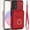 Red, variant on REQO Phone Case for Samsung Galaxy A53 5G Wallet Cover with Tempered Glass Screen Protector and RFID Blocking Ring Credit Card Holder Cell Accessories A 53 G5 53A SM A536U 6.5" 2022 Women Men Red