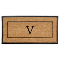 Calloway Mills The General Monogram Doormat, 24" x 48", Letter V