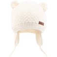 thumbnail image 3 of Tuques d'Hiver pour Bébés Garçons Filles Mignonnes avec Pompon Tout-Petits Chaudes Bonnets à Cache-Oreilles Enfants Bonnets Tricotés Nourrisson, 3 of 7