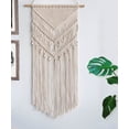 thumbnail image 5 of Coolmade Large Macrame Wall Hanging Wide Boho Macrame Wall Decor Art, 43"x32" White, 5 of 7