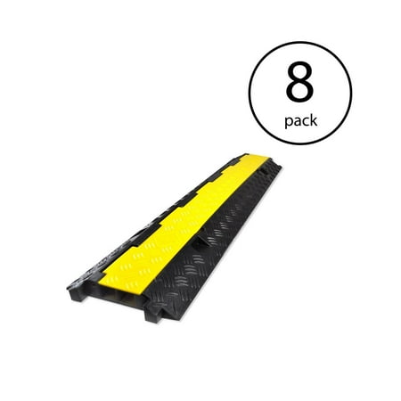 Pylepro Protective Cable Wire Floor Track Cover W Anti Slip Surface 8 Pack