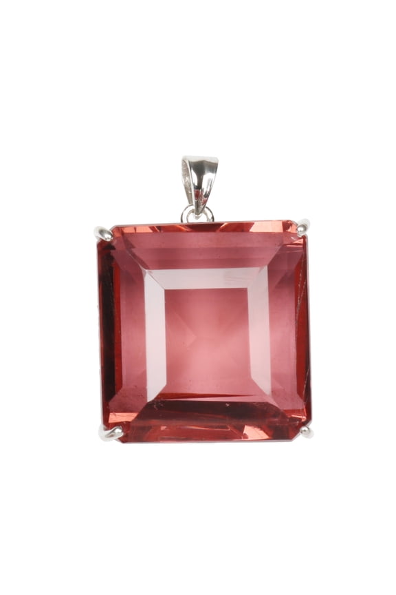 80 Ct. Princess Cut Brown Alexandrite Gemstone Pendant 925 Silver Pendant Brown Gemstone Pendant for Women Birthday Gift Pendant Princess Cut Stone Pendant Brown Alexandrite Pendant for Gift