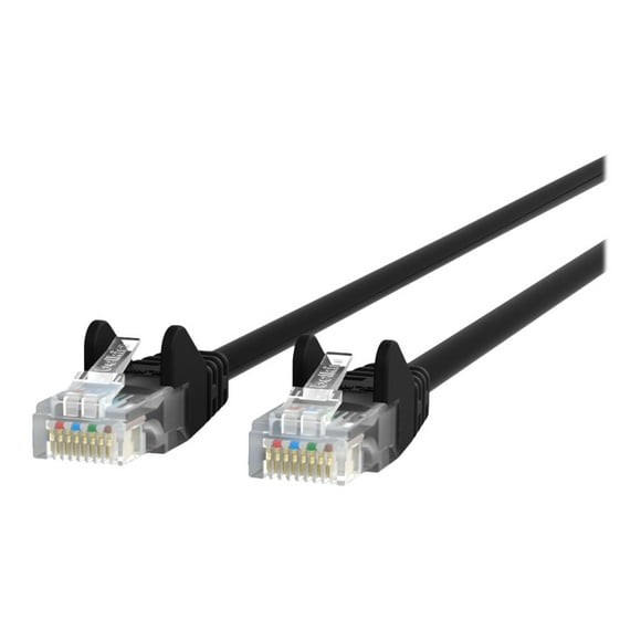 Belkin 10ft CAT6 Ethernet Patch Cable Snagless, RJ45, M/M, Black - Patch cable - RJ-45 (M) to RJ-45 (M) - 10 ft - UTP - CAT 6 - molded, snagless - black - for Omniview SMB 1x16, SMB 1x8; OmniView SMB CAT5 KVM Switch