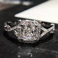 thumbnail image 4 of 6mm New Princess Cut CZ Band 925 Silver Women's Engagement Wedding Ring Size 4-9, 4 of 5