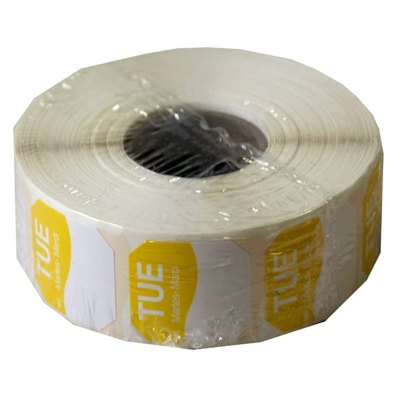 DayMark Day of the Week 1" x 1" Removable Label, TUE (Roll of 1,000)