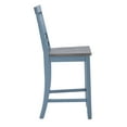 thumbnail image 6 of Powell Cothran 24" Indoor Wood Counter Stool, Set of 2, Blue, 6 of 8