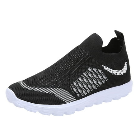 

GNEIKDEING Ladies Colorblock Mesh Breathable Comfortable Flat Casual Sneakers Gift on Clearance