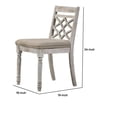 thumbnail image 5 of 19 Inch Dining Chairs, Cross Back Design with Padded Seats, Set of 2, White, 5 of 6