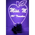 thumbnail image 3 of Apple Light Up Lamp LED Personalized #1 Teacher Apple Desk Light Lamp and Name Engraved Table Lamp, Our Newest Feature - It's Wow, with Remote, 16 Color Options, Dimmer, Free Engraved, Great Gift, 3 of 8
