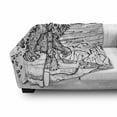 thumbnail image 3 of Bigfoot Soft Flannel Fleece Throw Blanket, Mythical Creature Snowman on the Hills Leaving Footprints Behind Him, Cozy Plush for Indoor and Outdoor Use, 50" x 70", Black and White, by Ambesonne, 3 of 6