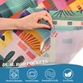 thumbnail image 5 of Yayeee Kitchen Curtains Tier Set of 2 Light Filtering 57"x24" Over Sink Window Panels, Art Buildings, 5 of 7