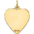thumbnail image 3 of 14K Yellow Gold Etched .018 Gauge Engravable Heart Disc Charm (25 X 17) Made In United States xm208/18, 3 of 5