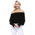 thumbnail image 2 of Women's Sexy Off the Shoulder Shawl with Sleeve Scarf Wrap Bolero Sweater Top, 2 of 6