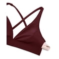 thumbnail image 4 of CRZ YOGA Butterluxe Deep V-Neck Sports Bras for Women Criss Cross Padded Top Wireless Yoga Bras, 4 of 4