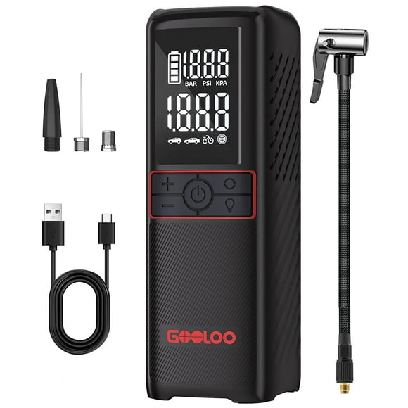 Inflador de neumáticos GOOLOO GT160, compresor de aire portátil, 160 psi
