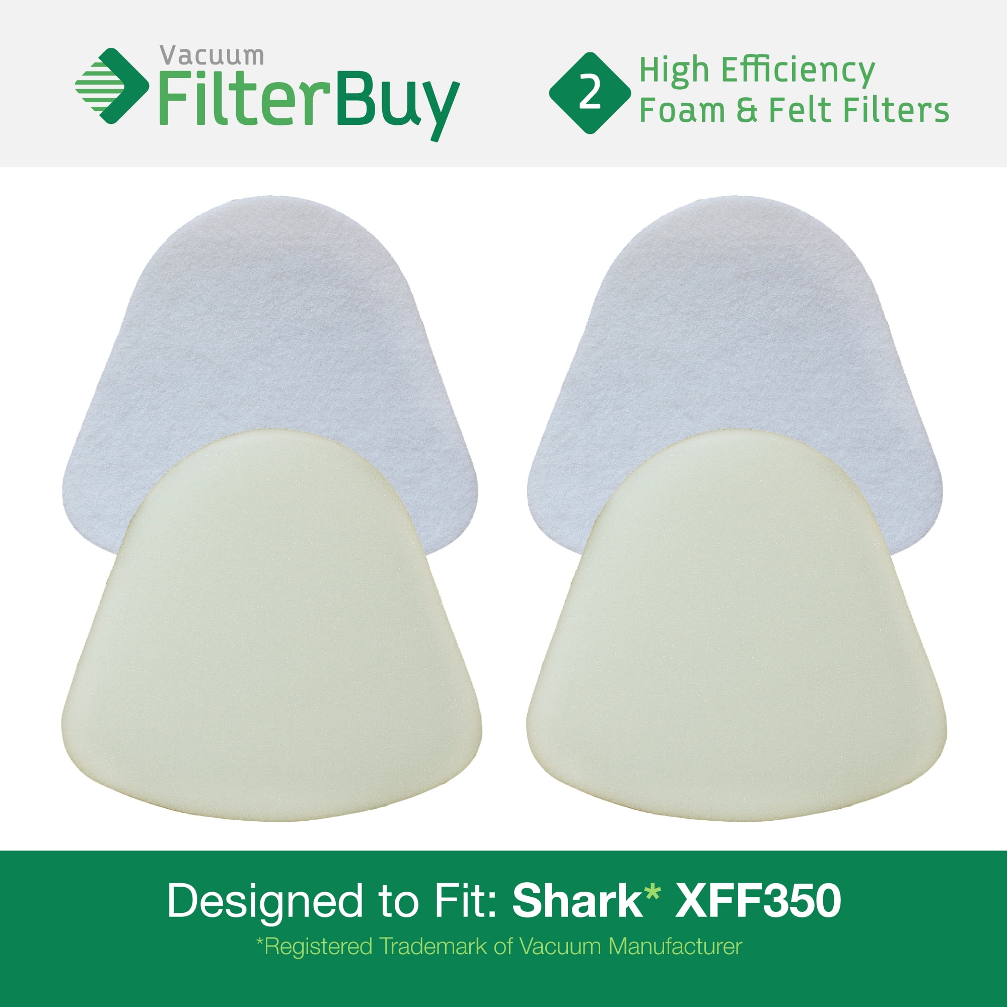 Foam & Felt Filter set for Shark Navigator NV350 NV351 NV352 NV355 NV356 XFF350 