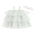 thumbnail image 1 of Robe Princesse Sans Manches à Pois pour Filles avec Bandeau, 1 of 8