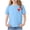 Blue A, variant on Bovxnpu Girls Short Sleeve T Shirts Kids Summer Tops Print Crew Neck Girls Pullover Tees