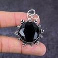 thumbnail image 2 of Natural Black Spinel Gemstone Handmade 925 Sterling Silver Pendant 1.97", 2 of 2