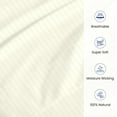 thumbnail image 5 of 500-TC Egyptian Cotton Twin Round Bed Sheet Set – Fits 72" Diameter Mattress, 15-18" Deep Pocket – Stripe Ivory, Twin 72" Diameter, 5 of 6