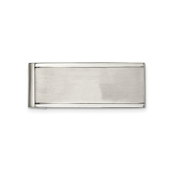 Primal Steel Stainless Steel Brushed and Polished Money Clip