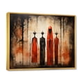 thumbnail image 2 of Designart "The Offering Coral Black Art from Mexico V" Mexican Floater Framed Wall Art Living Room, 2 of 7