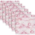 thumbnail image 6 of GZHJMY Cute Pig Cloth Napkins Set of 1, Reusable Washable Oversized Table Napkins for Family Wedding Dinner Party Home Decor, 20 Inch Decorative Washcloths, 6 of 7