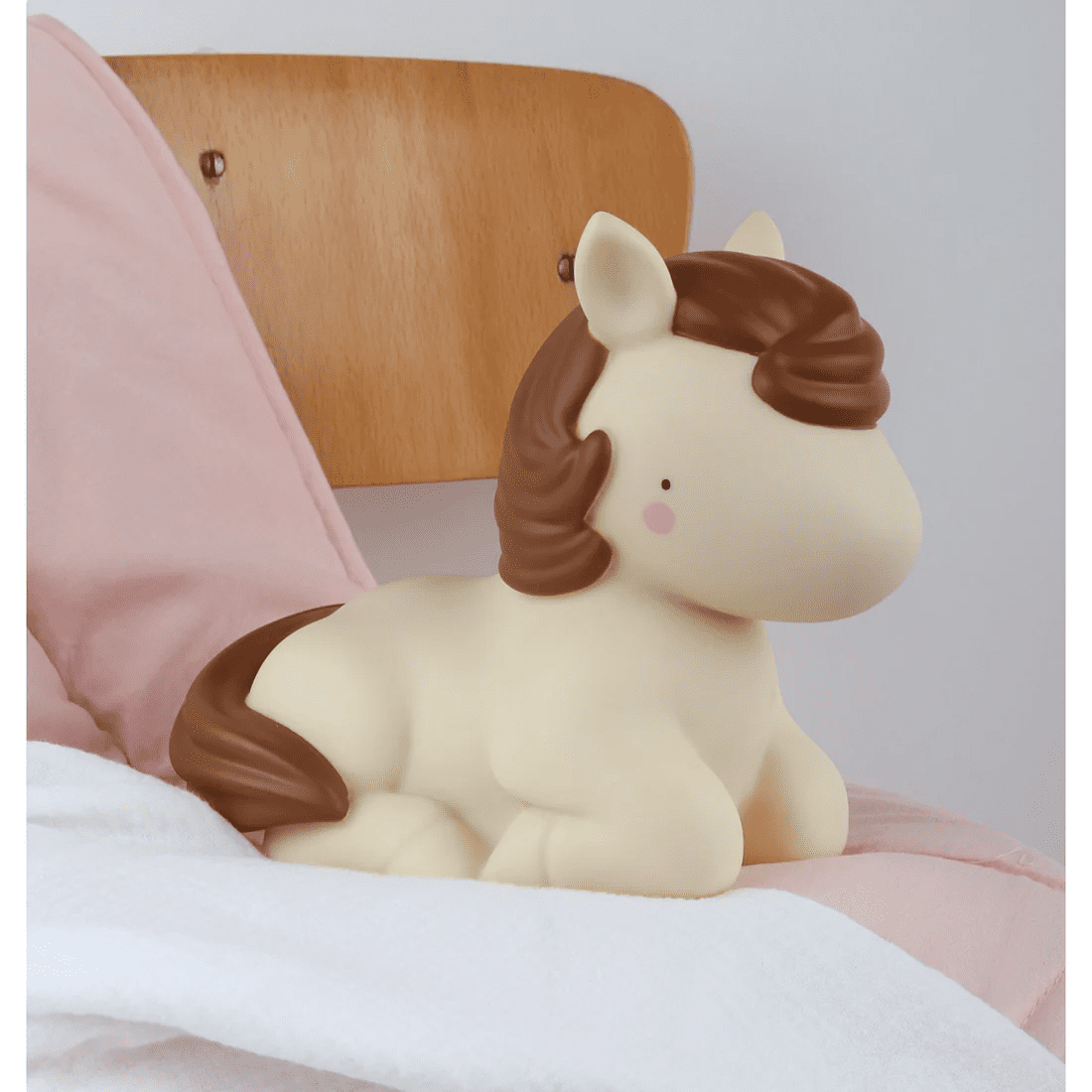 A Little Lovely Company - Veilleuse Cheval - Personnalisable avec Feuille d'Autocollants - Minuterie Éteint Après 15 Minutes - Lumière Douce pour Rêveries Équestres - Parfaite pour les Chambres d'Enfa