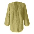 thumbnail image 5 of Cardigan Sweaters for Women Fall Winter Long Lantern Sleeve Loose Casual Open Front Fuzzy Sweater Coats Outerwear, 5 of 5