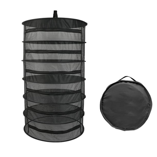 Matsuzay Red de pesca plegable para secado de hierbas con cremalleras, bandeja de malla para secador, estante de secado, colgador de flores, aparejos de Jardín y Patio No.6 Matsuzay HA026283-06