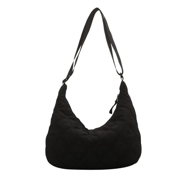 Bolso de hombro para mujer Sunnimix gran capacidad acolchado ligero duradero Negro 32 cm x 30 cm x 11 cm