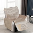 thumbnail image 2 of Velvet Antislip Sofa Cover Beige for Large Recliner (28 Inch), 2 of 6
