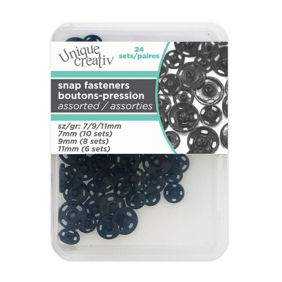Unique Creativ Black Snap Fasteners
